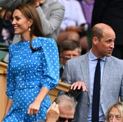 britains catherine, duchess of cambridge l and britains prince william, duke of cambridge, arrive at the royal box at the centre court prior to the start of the mens singles quarter final tennis match between serbias novak djokovic and italys jannik sinner on the ninth day of the 2022 wimbledon championships at the all england tennis club in wimbledon, southwest london, on july 5, 2022   restricted to editorial use photo by sebastien bozon  afp  restricted to editorial use photo by sebastien bozonafp via getty images