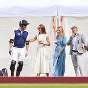 egham, england   july 06 prince william, duke of cambridge l and catherine, duchess of cambridge 2l attend the the royal charity polo cup 2022 at guards polo club on july 6, 2022 in egham, england photo by mark bolandgetty images