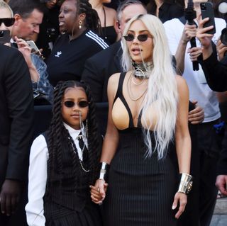 paris, france   july 06 north west and kim kardashian attend the jean paul gaultier couture fall winter 2022 2023 show as part of paris fashion week on july 06, 2022 in paris, france  photo by foc kanwireimage