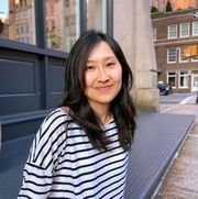 author jane pek in a striped shirt
